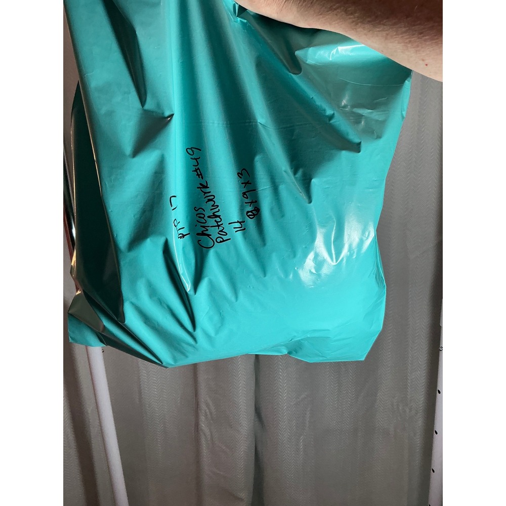 Chico's Patchwork Open Front Vest Embellished Sle… - image 5